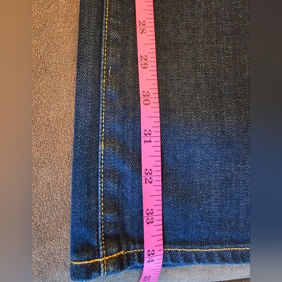 Kersh Blue Low-Rise Dark Wash Bootcut Jeans Size 31/34Long - Picture 9 of 11